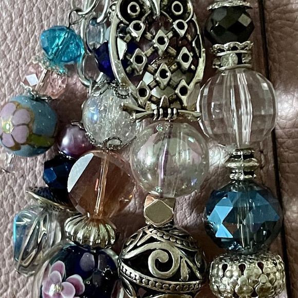 Handmade With Love by me Jewelry - EXAMPLE Large HANDBAG CHARM Bag Jewelry Glass Sparkly Keychain Designer Bling